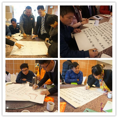 各位學(xué)員認(rèn)真設(shè)計(jì)各組隊(duì)名、口號(hào)、目標(biāo)等.jpg